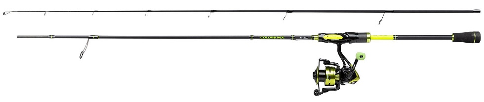 Mitchell prút colors mx spinning combo neon 2,13 m 10-40 g + navijak 2000 fd