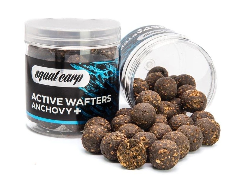 Squat carp vyvážené boilies active wafters anchovy+ - 150 g 20 mm