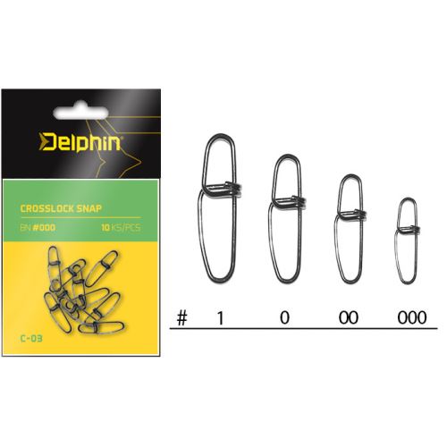 Delphin Karabinka Crosslock Snap C-03 10 ks