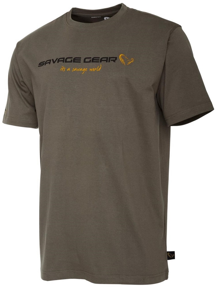 E-shop Savage gear tričko sg4 logo t-shirt loden green - s