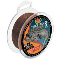 WFT Splietaná Šnúra Targetfish 8 Catfish Hnedá - 2000 m 0,50 mm 48 kg