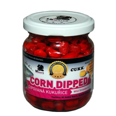 Lk baits dipovaná kukurica 220 ml-wild strawberry