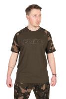 Fox Tričko Khaki Camo Outline T-Shirt - 2XL