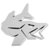Delphin 3D Nálepka Pike Chróm