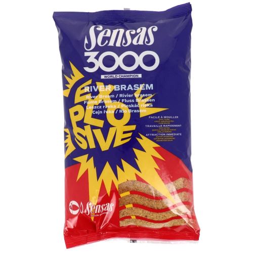 Sensas Kŕmenie 3000 Explosive River Brasom (Cajn) 1 kg