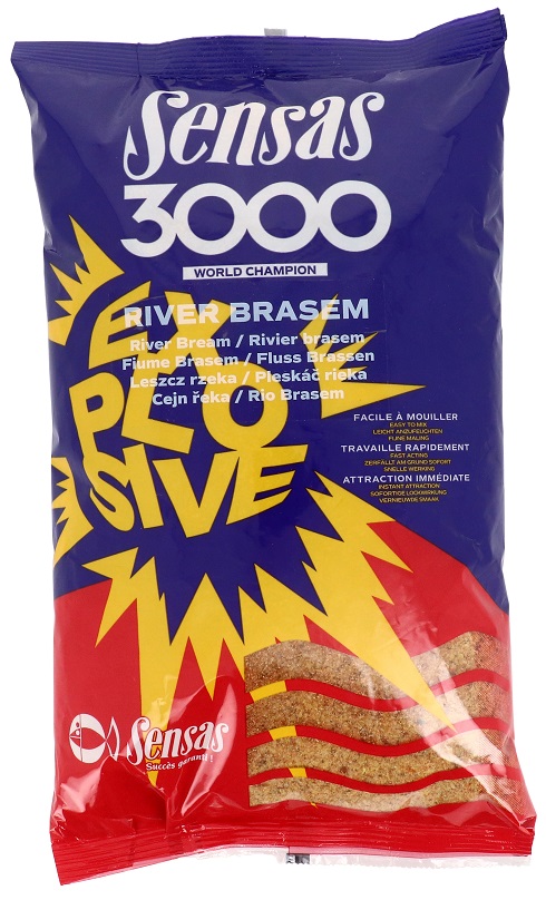 Sensas kŕmenie 3000 explosive river brasom (cajn) 1 kg