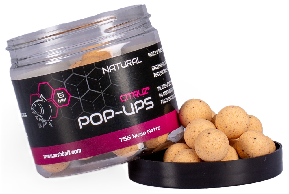 Nash plávajúce boilie pop ups citruz natural 75 g - 15 mm