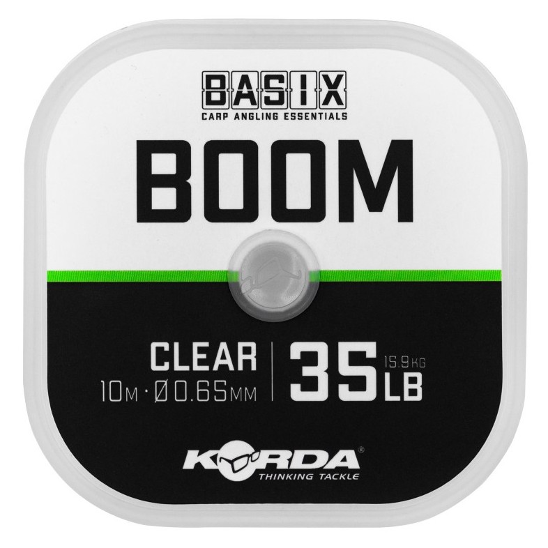 E-shop Korda fluorocarbon basix boom 10 m - 35 lb 0,65 mm