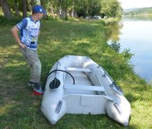 Sportex Nafukovací Čln SHELF 310F Lamelová Podlaha s Úchytmi FASTEN Šedý 2x Lavička (10)