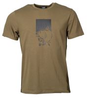 Nash Tričko Make It Happen T Shirt Fish Logo Green - M