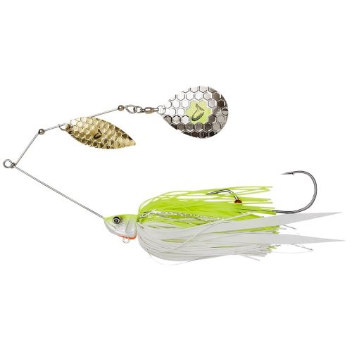 Savage Gear Blyskáč Da Bush Spinnerbait Sinking Yellow White Silver - 14 cm 21 g