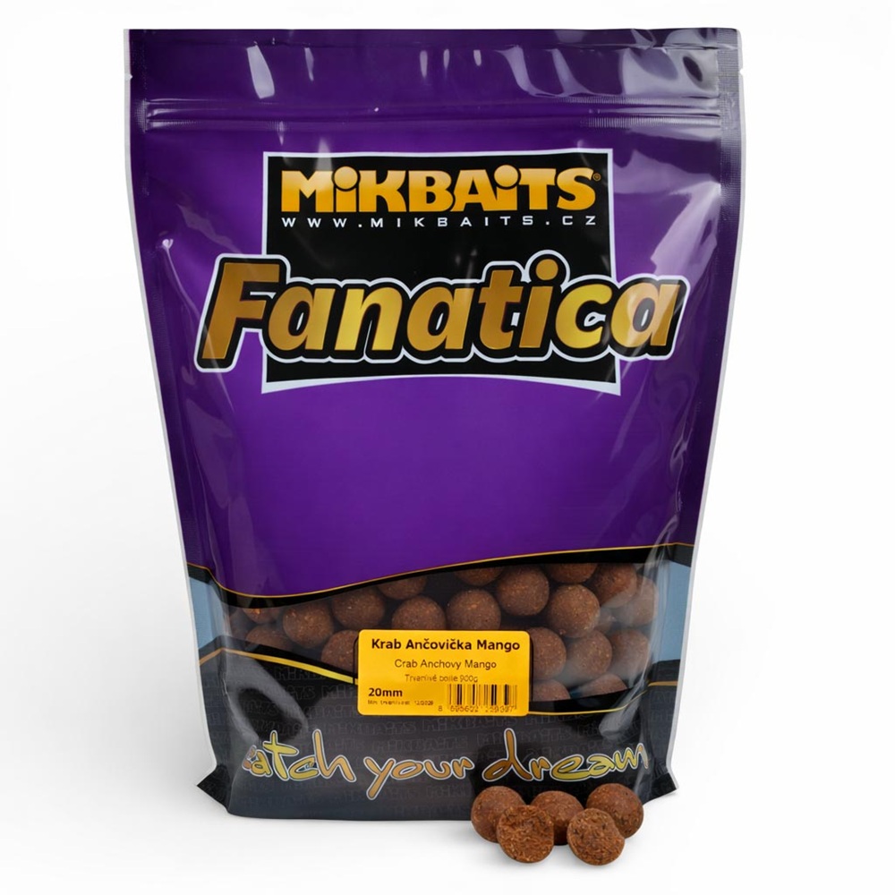 E-shop Mikbaits boilie fanatica krab ančovička mango - 900 g 20 mm