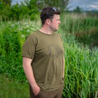 Avid Carp Tričko Icon T-Shirt Khaki (4)