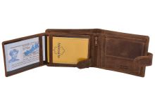 Mercucio Rybársky Darčekový Set Sumec - Pánska Peňaženka a Kožený Opasok Tmavý Hladký (3)