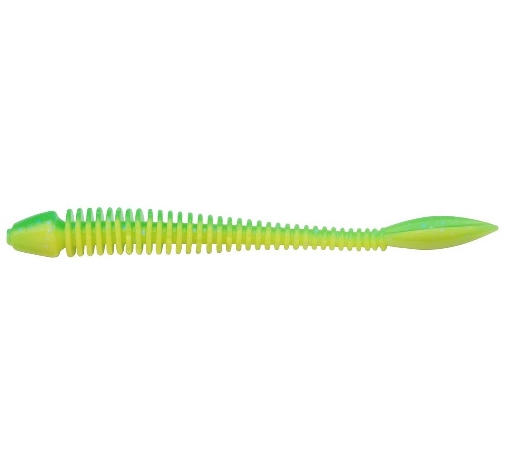 Berkley gumová nástraha powerbait power flail spring green sunshine yellow - 5 cm 12 ks