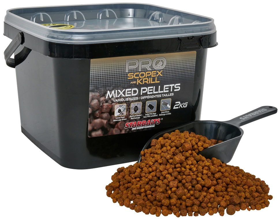 Starbaits pelety pro scopex krill mixed 2 kg