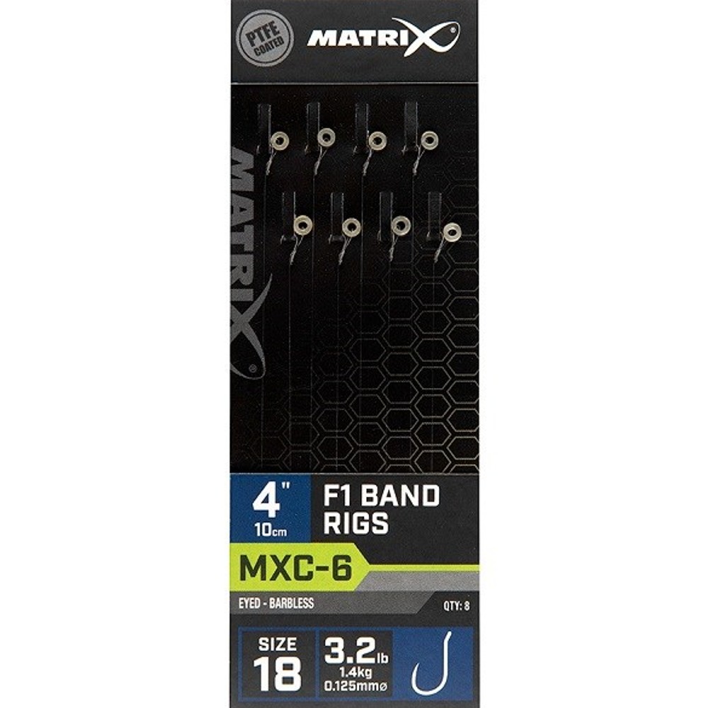 Matrix nadväzec mxc-6 barbless band rigs f1 10 cm - 18 0,125 mm