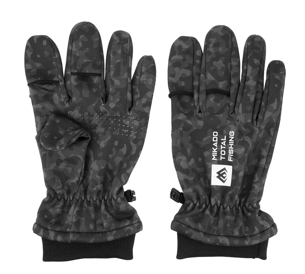 E-shop Mikado rukavice softshell black camo - m