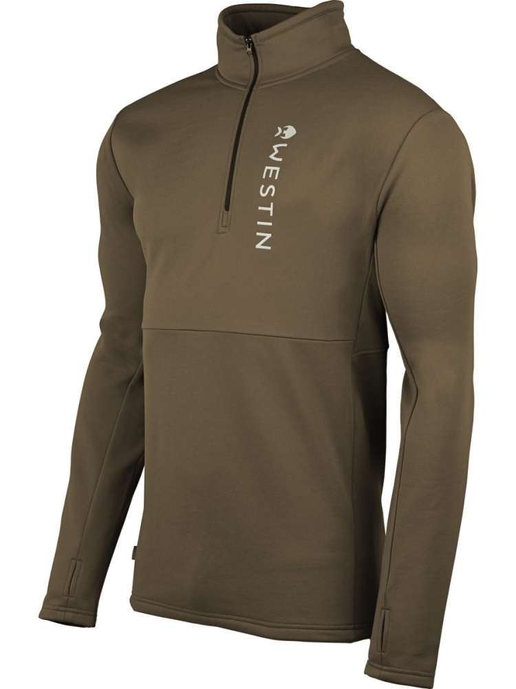 E-shop Westin tričko energy midlayer 1/2 zip dark sage - xl