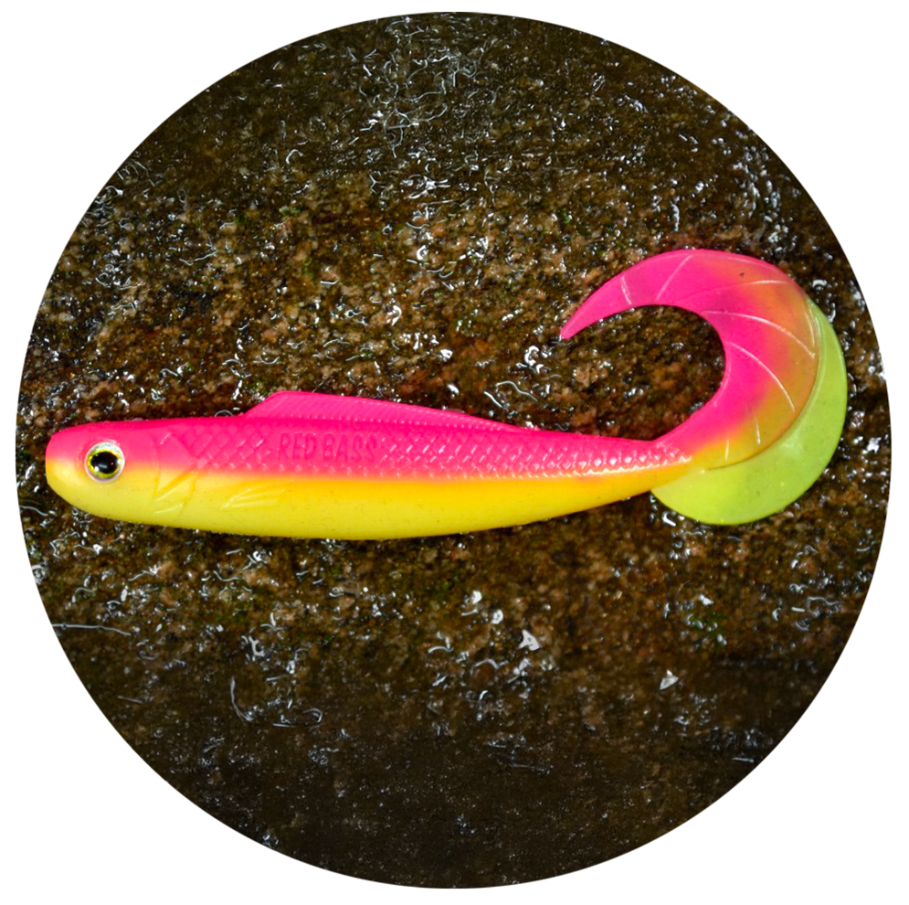 E-shop Redbass gumová nástraha twister kixter tutti frutti uv - l 100 mm 6,7 g