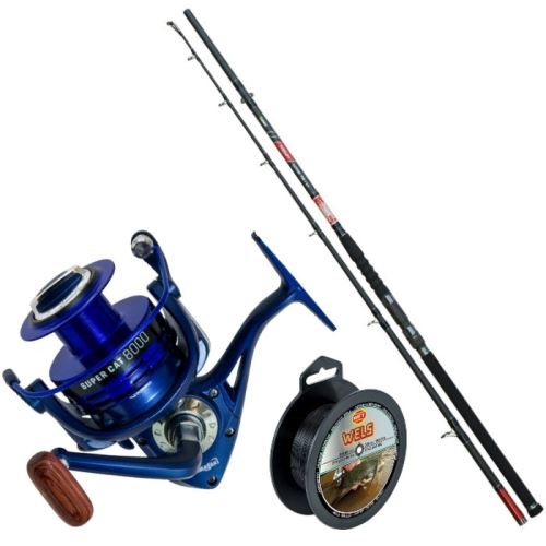 Sema Sumcový Set Prút Therapy Catfish 2,1 m 150-500 g + Kamasaki Navijak + WFT Vlasec