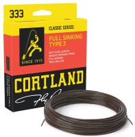 Cortland Muškárska Šnúra 333 Classic Full Sinking Type 3 Brown Fresh Salt 90 ft