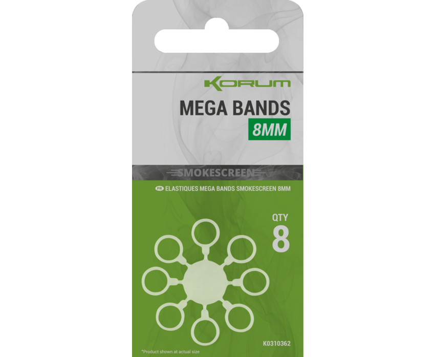 E-shop Korum krúžky smokescreen mega bands - 8 mm