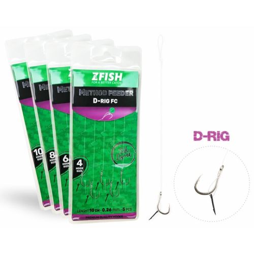 Zfish Náväzec Method Feeder D-Rig 10 cm 5 ks