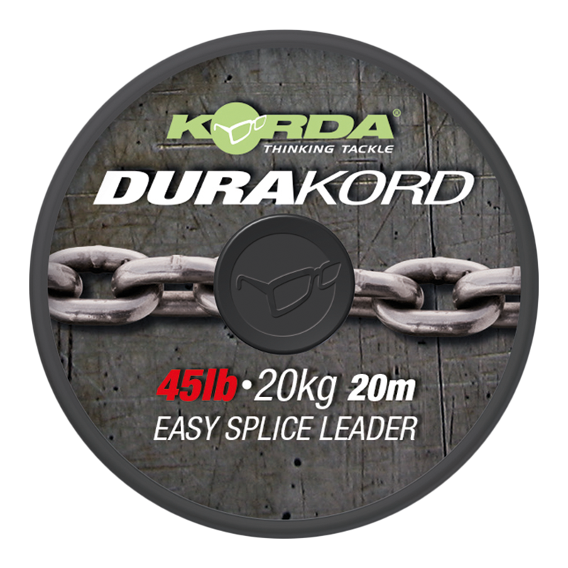 Korda náväzcová šnúrka dura-kord dyneema spliceable leader - 45 lb 20 m