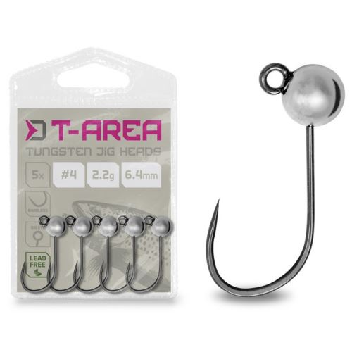 Delphin Jigová Hlavička T-AREA BL Wolframový Jig Strieíborný 5 ks