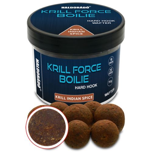Haldorádó Tvrdené Boilie Krill Force Hard Hook Boilies Wafters 70 g 16/20 mm