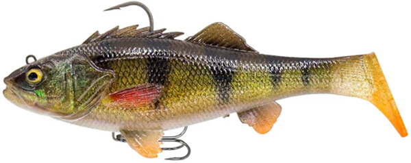 Savage gear gumová nástraha 3d perch rtf fs brown perch - 12,5 cm 37 g