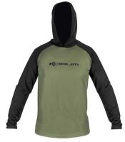 Korum Tričko Hooded Dri-Active Long Sleeve T-Shirt