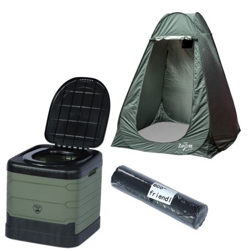 Giants Fishing Set Toaleta Folding Toilet X-Large+ Náhradné Vrecká + Stan