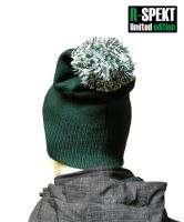 R-spekt Čiapka PomPom DUO beanie style zelená (4)