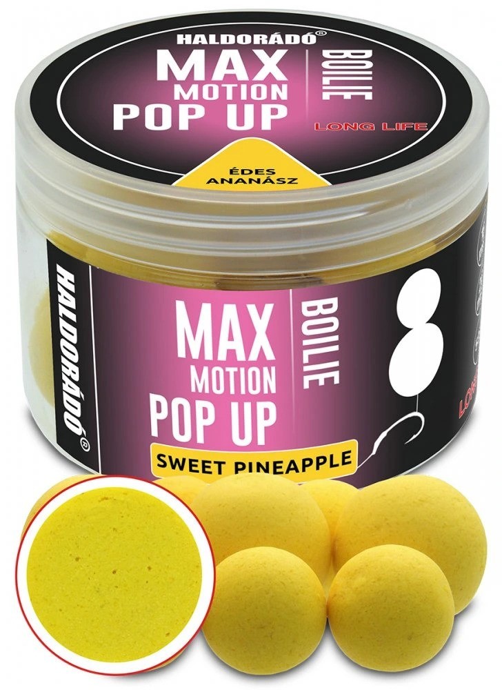 E-shop Haldorádó plávajúce boilies pop-up max motion 50 g 16+20 mm - sladký ananás