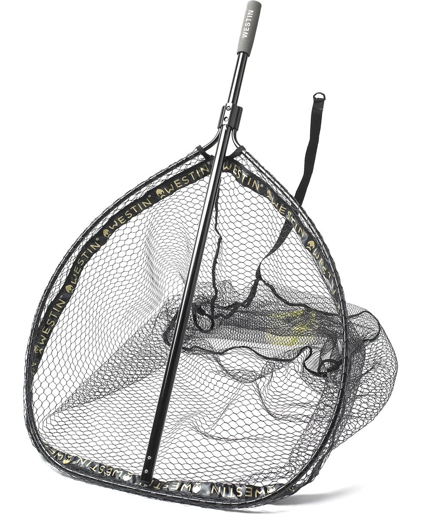 Westin podberák skladací w3 c&r landing net black xl 120 cm 70x85x80 cm.
 Špecifikácia: •Variant L: 60 cm x 70 cm x 50 cm - dĺžka rukoväte 100 cm •Variant XL: 70 cm x 85 cm x 80 cm - dĺžka rukoväte 120 cm •Variant XX-L: 86 cm x 95 cm x 100 cm - dĺžka rukoväte 120 cm •Gravírovaná miera na rukoväti pre jednoduché meranie • Bezuzlová pogumovaná sieťka s logom WESTIN na dne •Veľké oká na boku a nalé na dne sieťky pre menší odpor vody •Masívna ale ľahká konštrukcia