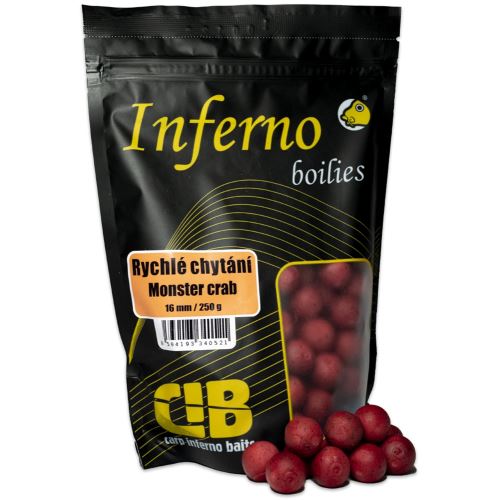 Carp Inferno Boilies Pre Rýchle Chytanie 250 g 16 mm Monster Crab