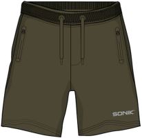 Sonik Kraťasy Green Fleece Shorts