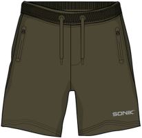 Sonik Kraťasy Green Fleece Shorts - XL
