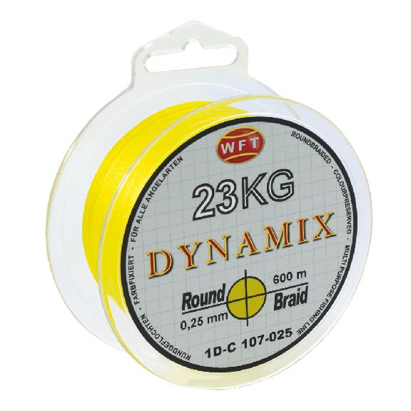 Wft splietaná šnúra round dynamix kg žltá 300 m - 0,10 mm 10 kg