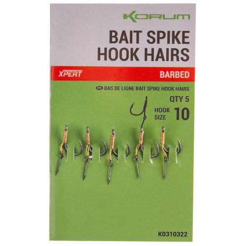 Korum Nadväzec Bait Spike Hook Hairs Barbed 5 ks