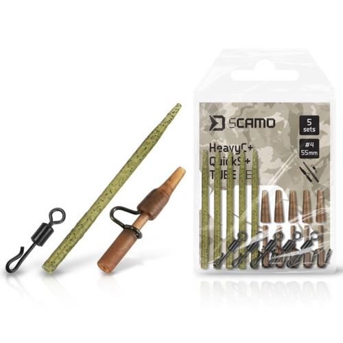 Delphin Set Závesky a Prevleky na Obratlíky CAMO Heavy + QuickS #4 + Tube 5 ks