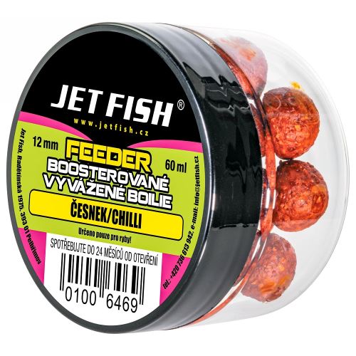 Jet Fish Feeder Boosterované Vyvážené Boilie 60 ml 12 mm