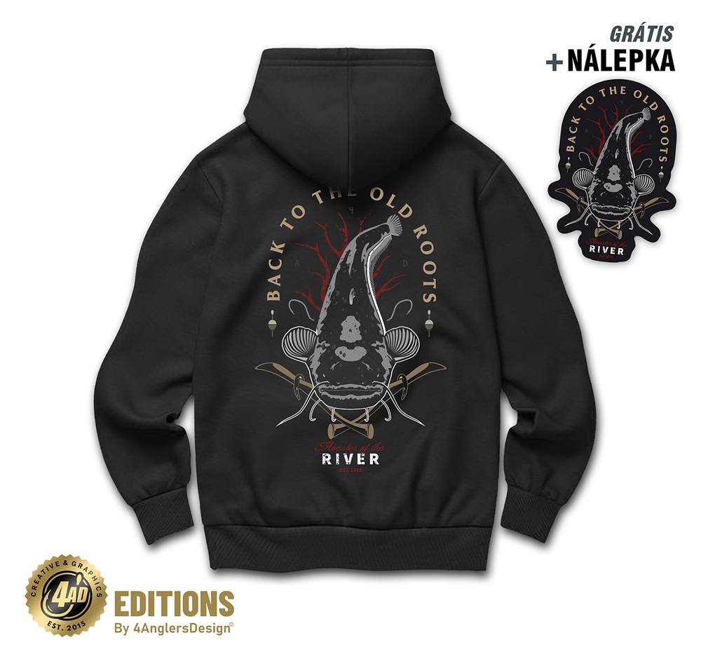 E-shop 4anglersdesign mikina back to the old roots - m