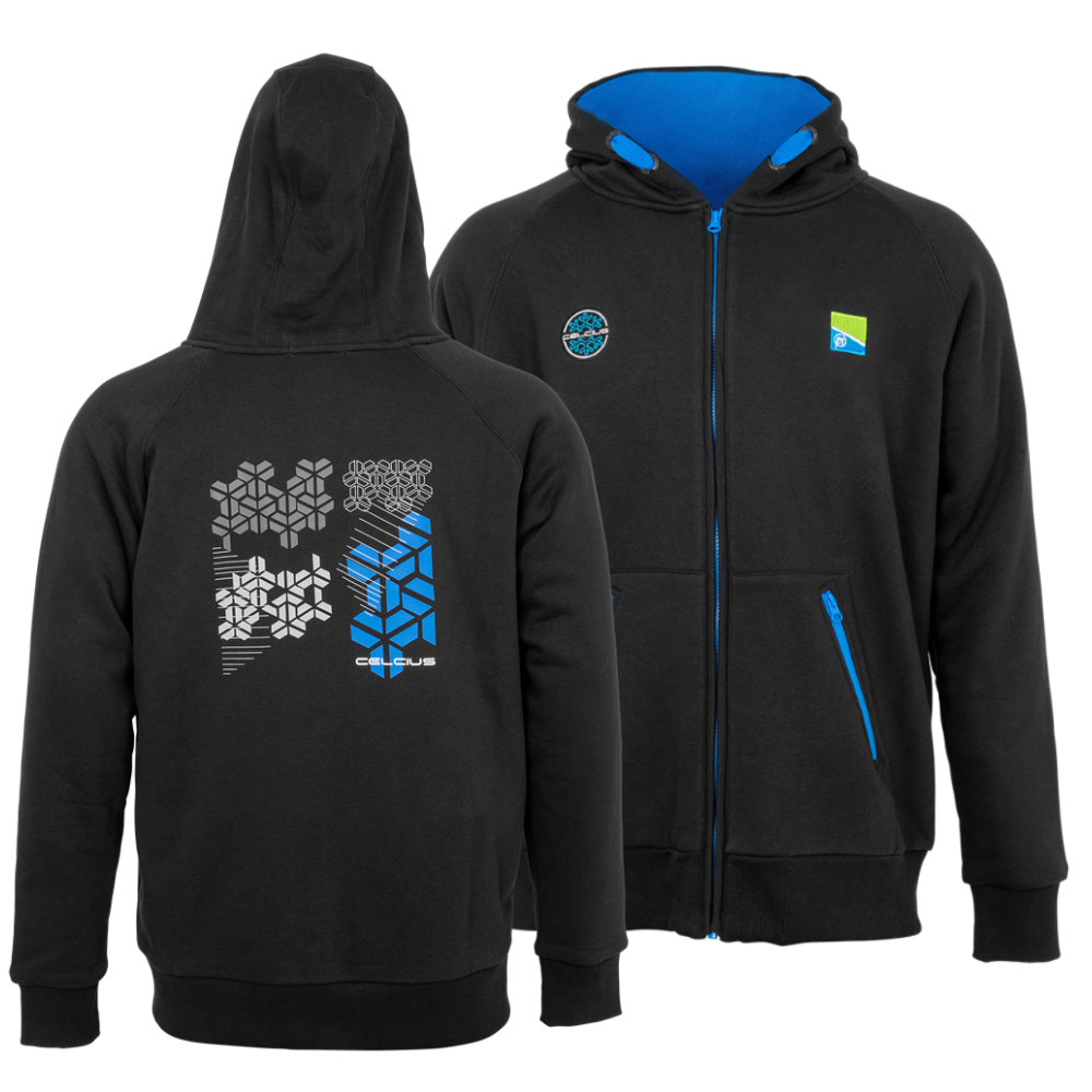 Preston innovations mikina celsius hoodie - xl.
 Vlastnosti: •Nastaviteľné sťahovacie šnúrky v kapucni •Odolné zipsy YKK • Elastické manžety pre pohodlné nosenie •Dvojitá thermo vrstva pre maximálne teplo • Elastický pás •Vrecká na zips