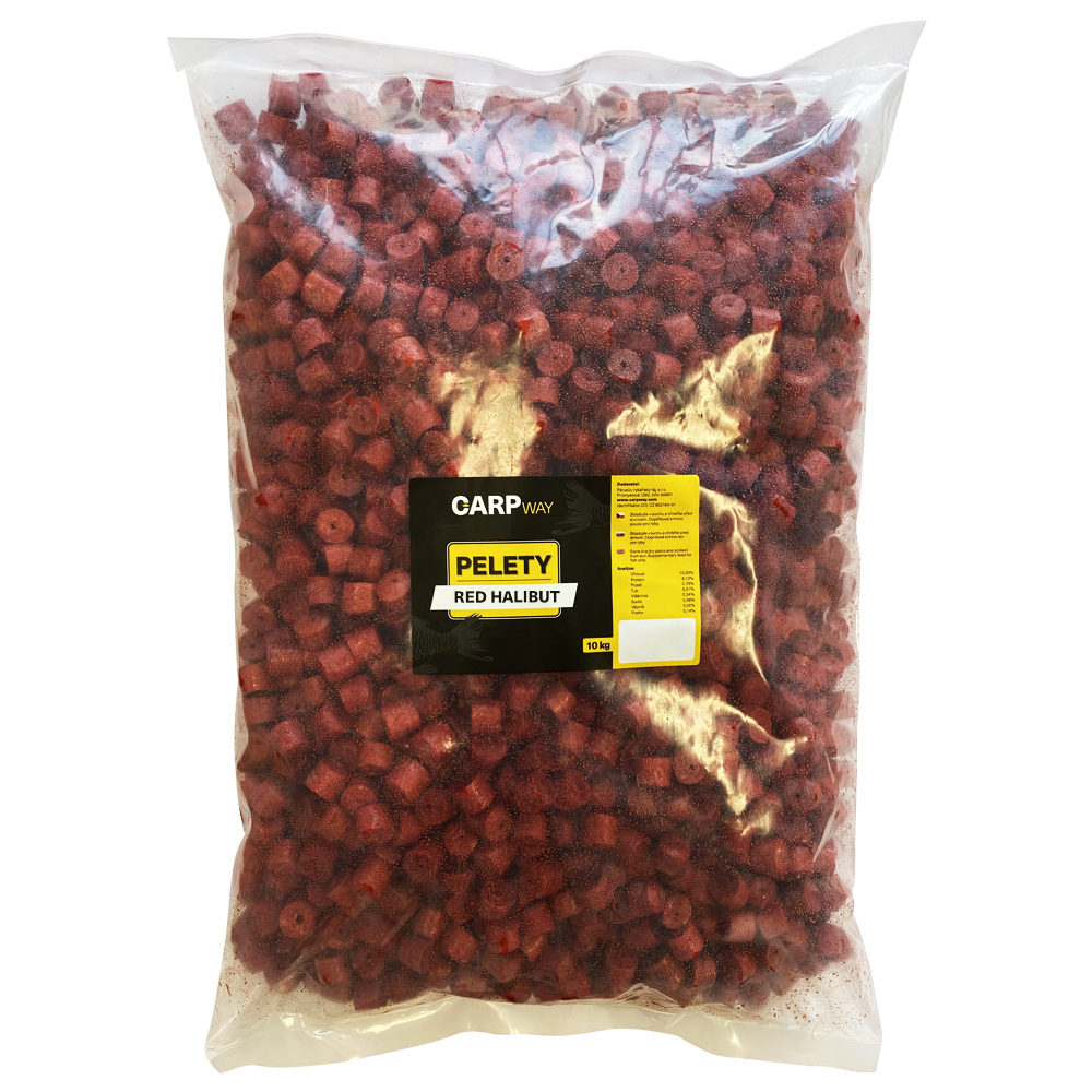 Carpway pelety red halibut s dierou 10 kg - 18 mm