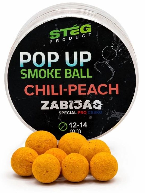 Stég plávajúcce boilie zabijaq pop up sb 25 g 12-14 mm - chili peach
