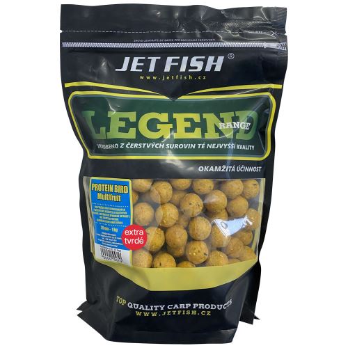 Jet Fish Extra Tvrdé Boilie Legend Range Protein Bird Multifruit 250 g