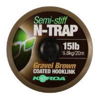 Korda Náväzcová Šnúrka N-Trap Semi Stiff Gravel Brown 20 m - 15 lb